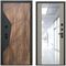 Входная дверь Континент американский орех / чёрный кварц панель зеркало Maxi варм грей