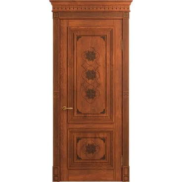 Межкомнатная дверь массив дуба Viporte Монако коньяк глухая
