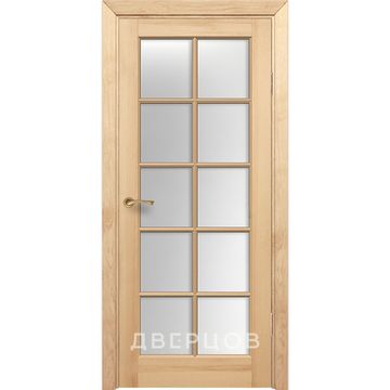 Межкомнатная дверь массив сосны Дверцов Кастро ПО-10 под покраску под остекление