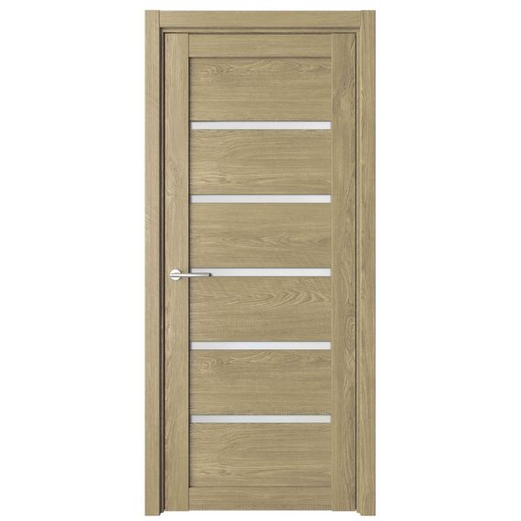 Фото двери Вена экошпон дуб натуральный со стеклом