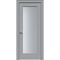 Фото двери Дельта серая эмаль со стеклом
