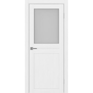 Межкомнатная дверь экошпон Турин 520.211 белый лёд остеклённая