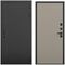 Входная дверь Смарт чёрный силк панель гладкая варм грей