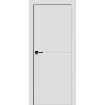 Межкомнатная дверь экошпон PX-19 агат с чёрной AL кромкой