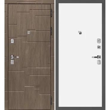 Входная дверь Домино дымчатая луна панель МДФ под покраску