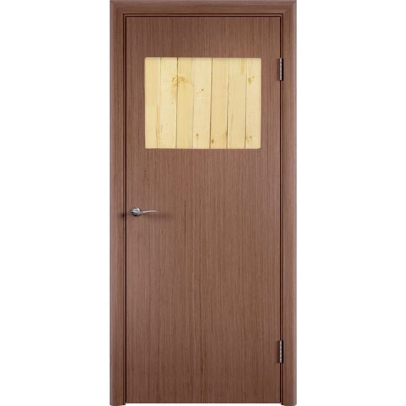 Межкомнатная дверь шпон fine line Гладкая светлый дуб глухая