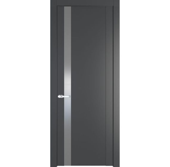 Межкомнатная дверь 1.2P графит остеклённая