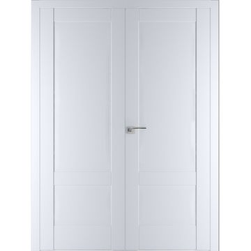 Двустворчатая распашная дверь Кобальт 28 магнолия глухая