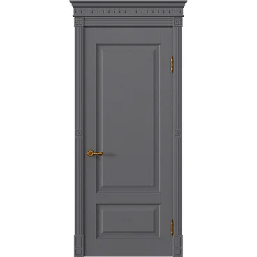 Межкомнатная дверь массив дуба Viporte Классика 1 графит глухая