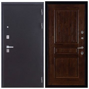 Входная дверь Колизей Плюс антик тёмное серебро панель Виктория античный орех