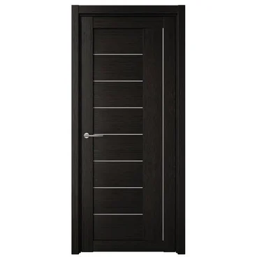 Межкомнатная дверь Марсель эко-шпон тёмный кипарис со стеклом