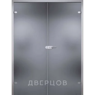 Лайт двухстворчатая распашная стекло серое матовое