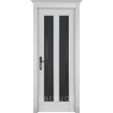 Межкомнатная дверь массив ольхи ОКА Сорренто белая эмаль остеклённая