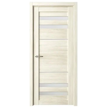 Межкомнатная дверь Пекин эко-шпон белый кипарис со стеклом