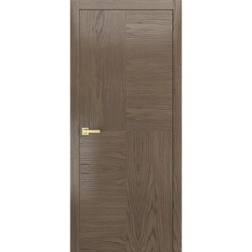 Межкомнатная дверь разнонаправленный шпон Milyana Next-2 дуб грейвуд глухая
