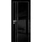Фото межкомнатной двери экошпон HGX-14 чёрный глянец с алюминиевой кромкой с 4-х сторон