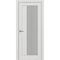 Межкомнатная дверь экошпон Турин 544.12 ясень серебристый остеклённая