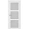 Межкомнатная дверь экошпон Турин 530.222 белый лёд остеклённая