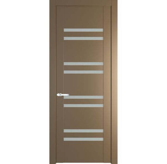 Межкомнатная дверь эмаль Profil Doors 1.6P перламутр золото остеклённая