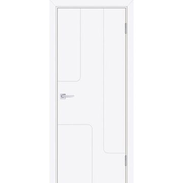 Межкомнатная дверь эмаль Текона Смальта-Лайн 01 белая RAL 9003 глухая