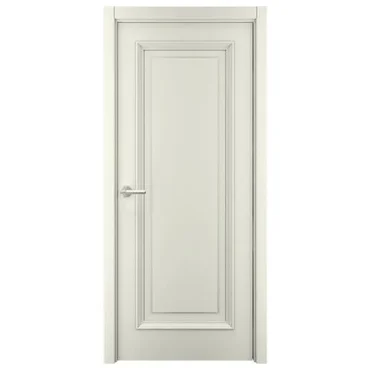 Межкомнатная дверь эмаль Багет 1 слоновая кость глухая