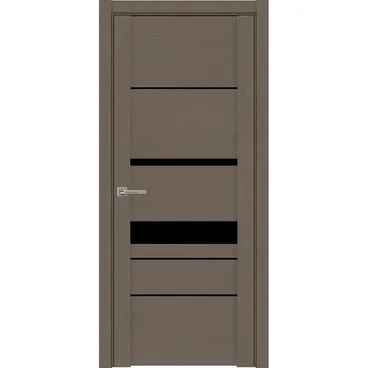 Межкомнатная дверь UniLine Soft touch 30023 софт тортора с чёрным стеклом