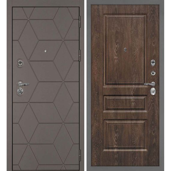 Входная дверь Тетра-181 панель фрезерованная дуб корица