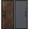 Входная дверь Лофт-1 дуб коньяк патина панель гладкая графит