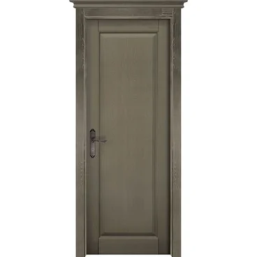 Межкомнатная дверь массив сосны ОКА Андромеда Браш эмаль олива глухая