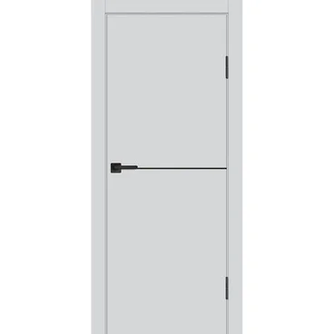 Межкомнатная дверь ПЭТ P-19 агат глухая кромка ABS в цвет полотна молдинг