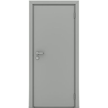 Влагостойкая дверь серая глухая