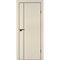 Межкомнатная бежевая дверь ПЭТ P-21 кромка ABS черная молдинг