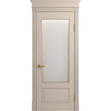 Межкомнатная дверь массив дуба Viporte Классика 1 прованс остеклённая