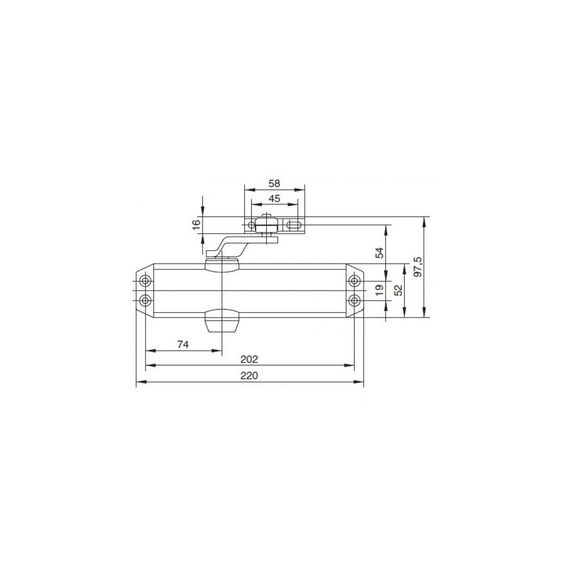 Доводчик Abloy DC120 с рычаговой тягой