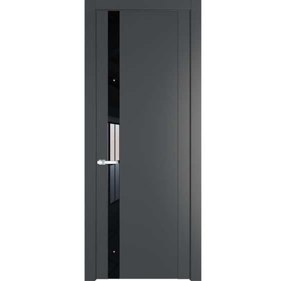 Межкомнатная дверь эмаль Profil Doors 1.2P графит остеклённая
