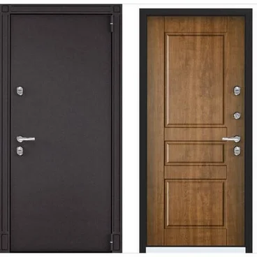 Входная стальная дверь Torex Snegir 55 MP букле коричневый КТ дуб медовый S55-NC-2