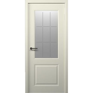 Межкомнатная дверь эмаль Albero Стиль 1 латте остеклённая