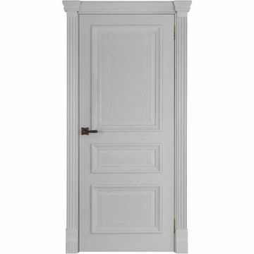 Межкомнатная дверь шпон Барселона дуб перла глухая