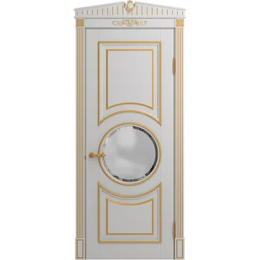 Межкомнатная дверь массив бука Лацио Амбиенте аворио патина золото остекление 4