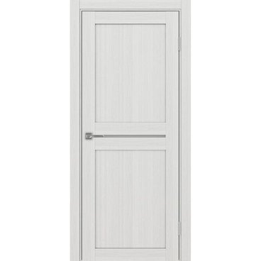 Межкомнатная дверь экошпон Турин 520.121 ясень серебристый остеклённая