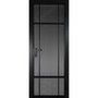 Межкомнатная алюминиевая дверь 8AG чёрная матовая RAL 9005 остеклённая