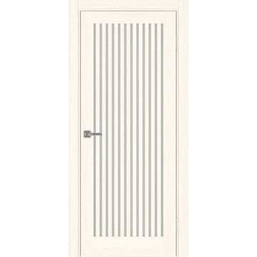 Межкомнатная дверь экошпон Турин 543.2 ясень светлый остеклённая