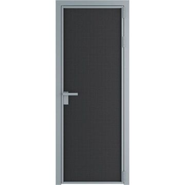 Алюминиевая межкомнатная дверь 1AP серебро блэк элегант