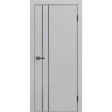 Межкомнатная дверь экошпон ДП-58 silver gray глухая