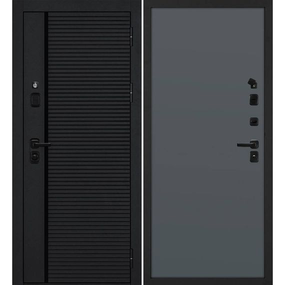 Входная дверь Галактика-173 панель гладкая графит