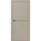Межкомнатная дверь ПЭТ Silk-1 мокко кромка ABS чёрная молдинг