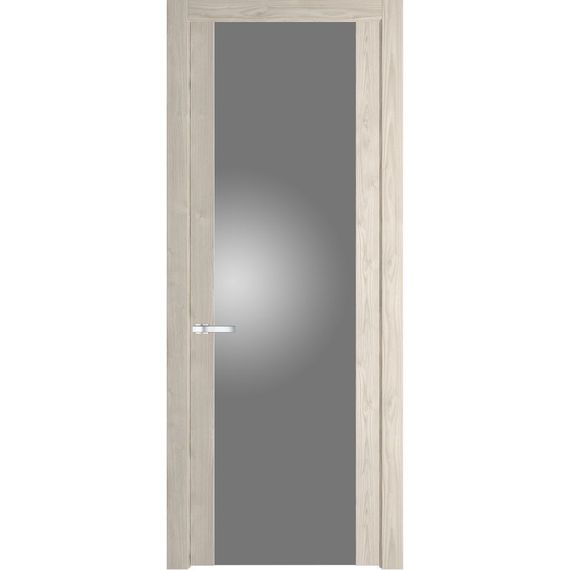 Межкомнатная дверь 1.7N каштан светлый остеклённая