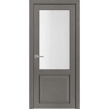 Межкомнатная дверь экошпон 82002 лофт тёмный остеклённая