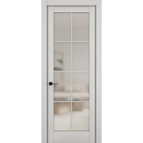 Фото межкомнатной двери керамик NC 11 слоновая кость остеклённая