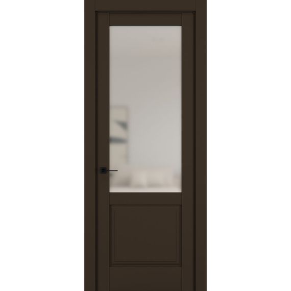 Фото межкомнатной двери керамик NC 10 коричневый остеклённая